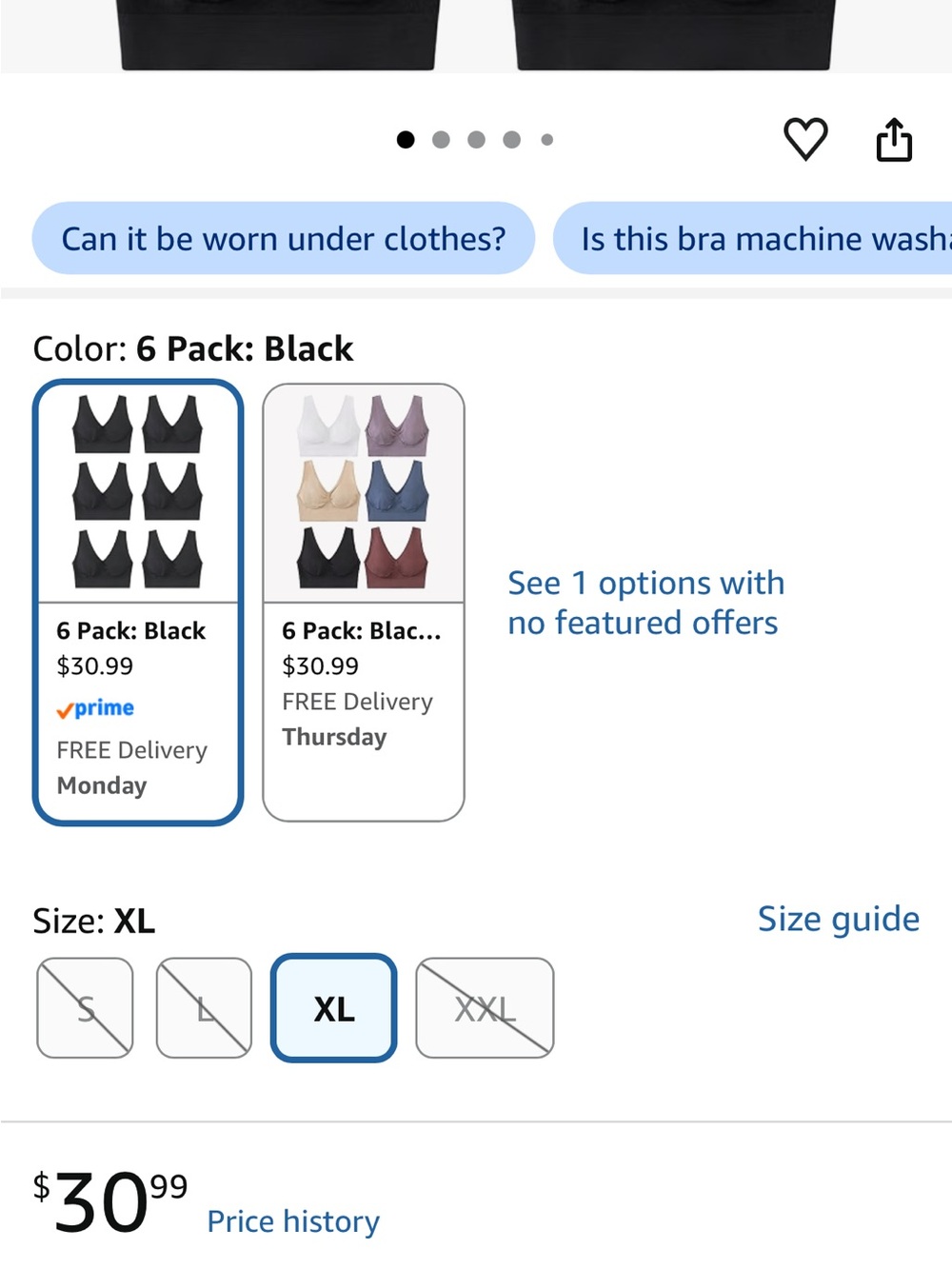Everyday Seamless Triangle Bras - Neutral Pack (Black, White, Beige)